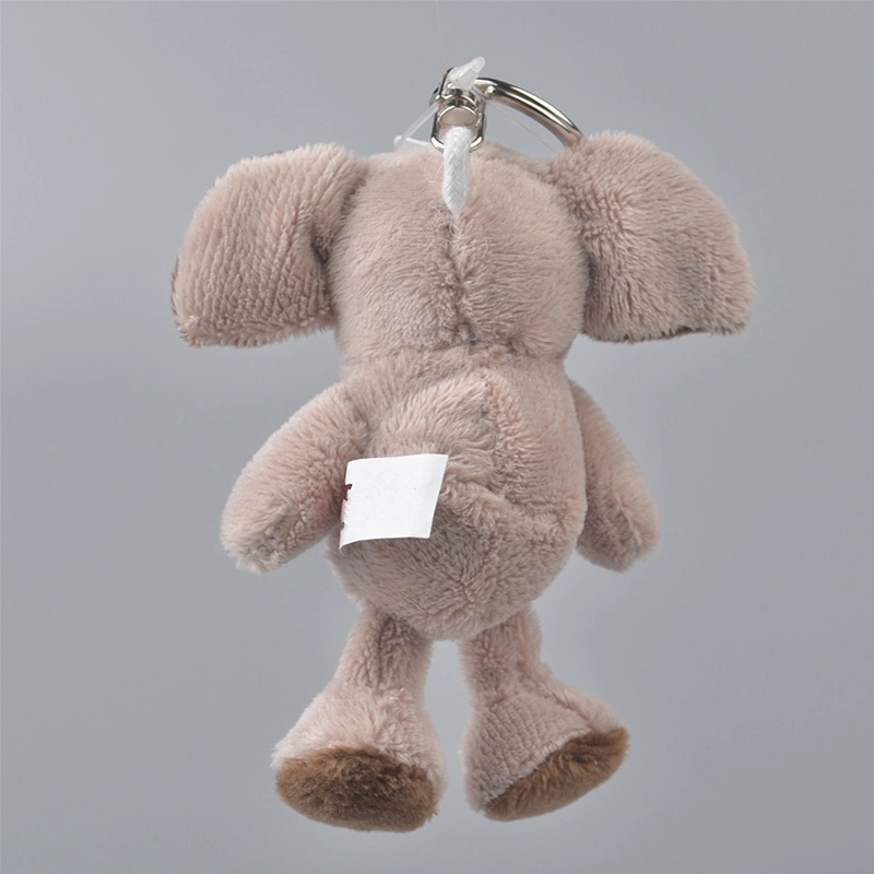 OEM ODM Custom 10cm Lovely Stuffed Toy Animal Soft Plush Elephant Keychain