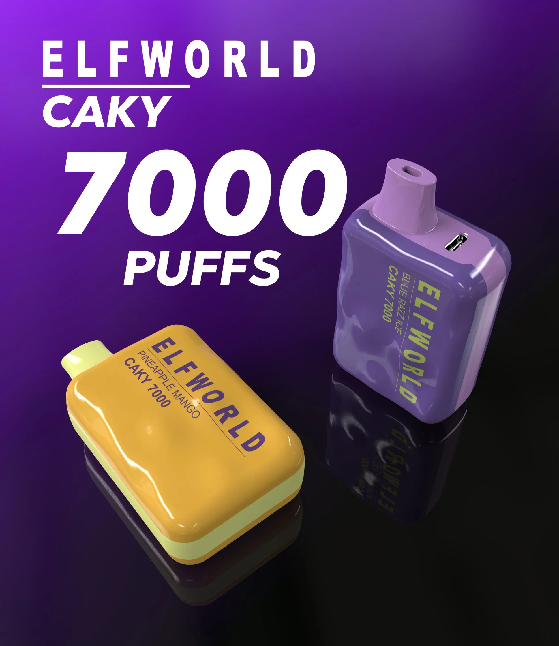 Zbood Elfworld Caky 7000 Puffs Cheap Husky Puff E Shisha 1000 Hauche Vape Fume Ene Vape 3500 Puffs 500 Puffs هـ