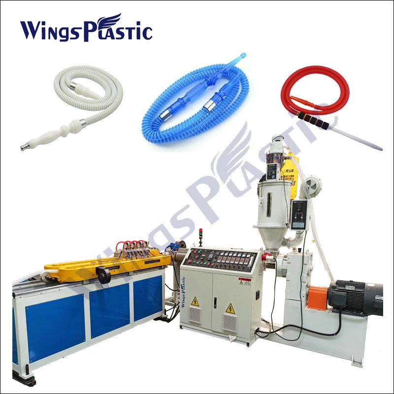 High Speed Water Smoking Shisha Hookah Hose Making Machine/Plastic Corrugated Pipe Extrusion Line with High Speed Corrugator