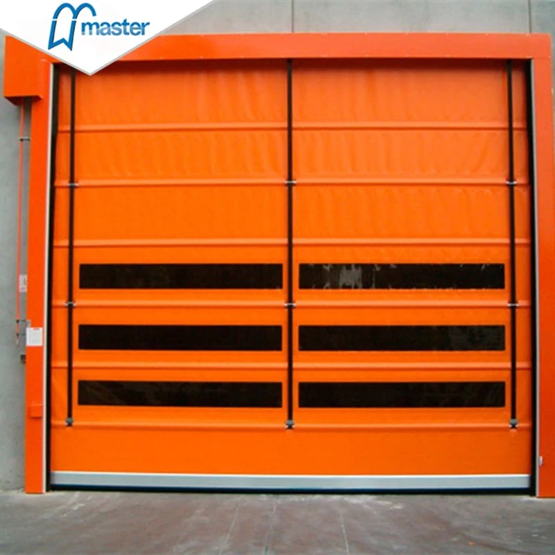 Rapid High Speed Roll up Sliding Stacking PVC Industrial Stacked Fast Door Manufacturer