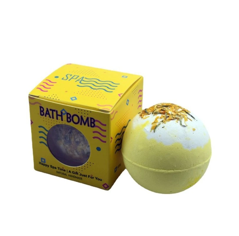 تخصيص الشعار الحمام القنابل اليدوية الصنع الزهور العال حوض زيت فايزر Home Spa BathBathBقنبلسي سولت Soap Natural Skincare Bubble