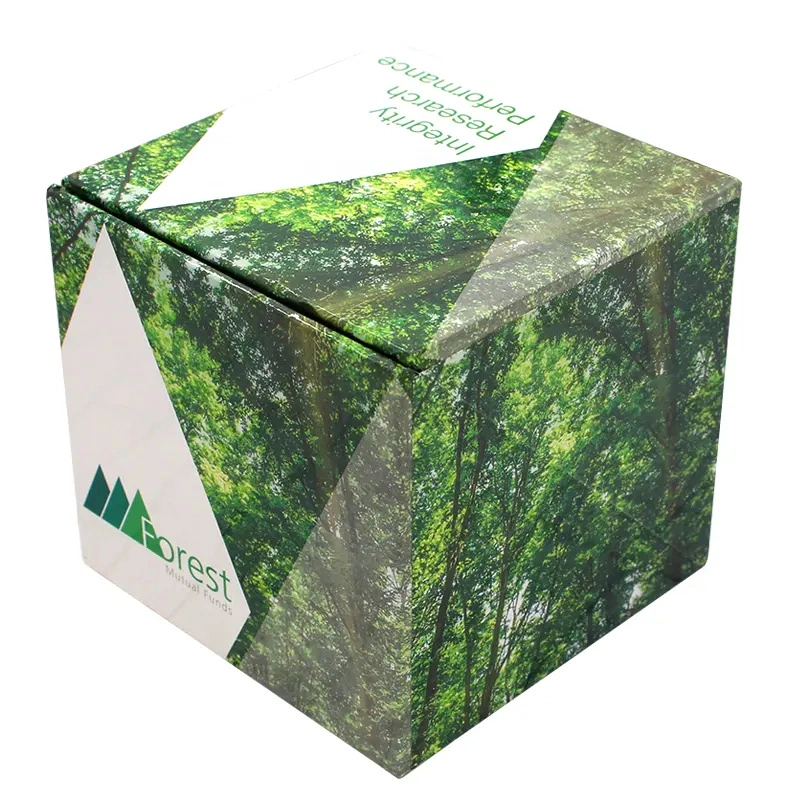 Eco Friendly Colourful Square Sticky Note Cube Box Memopad Notepads Custom Logo Printed Stationery Supplies Gift Box