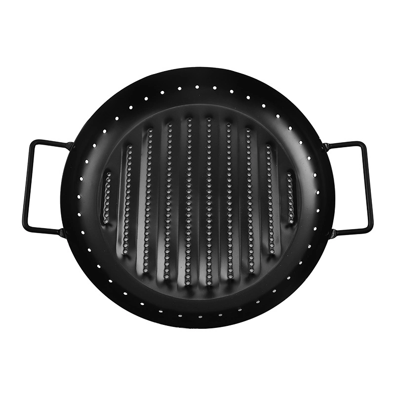 Carbon Steel Round Non-Stick Barbecue Pan Household Commercial Barbecue Grill Pan Wbb15974