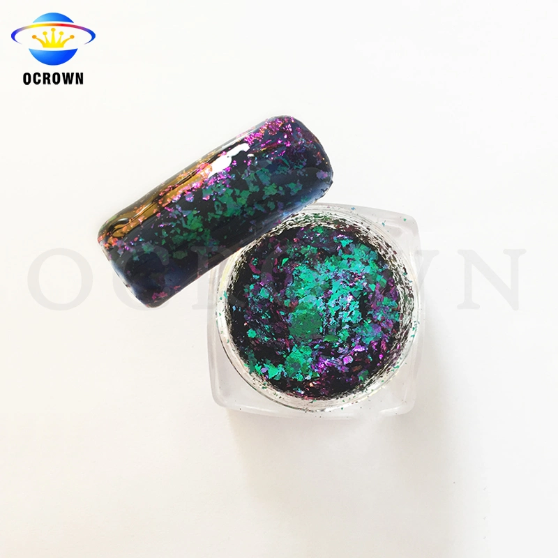 Neue Ankunft Chrom Farbe Ändern Glitter Chamäleon Flocken Pulver Pigment