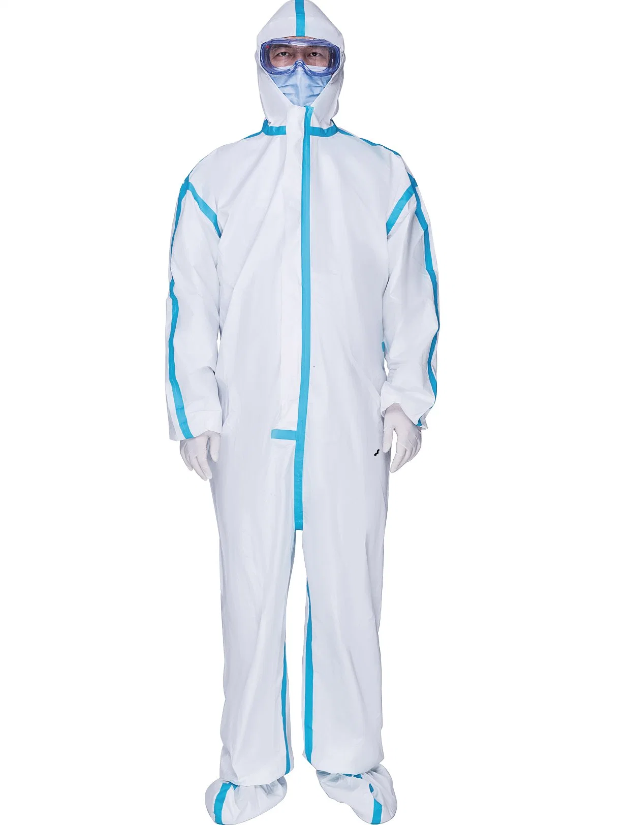 Factory Price Type 5 6 Coveralls Disposable Gowns Medical Garments with Boot and Cap