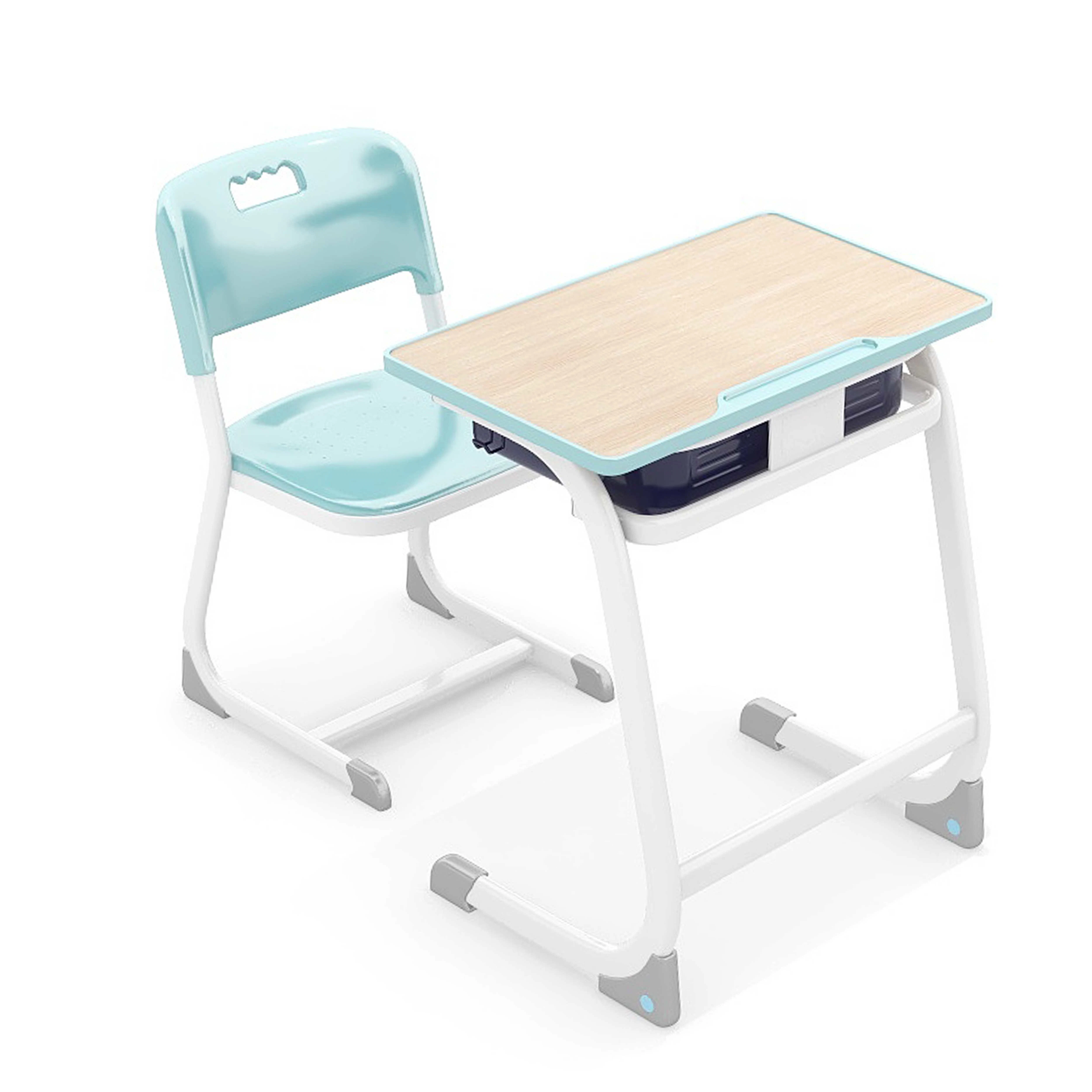 Chinese Furniture Nursery Secondary School Children Classroom Seat Training Desk Chair Set