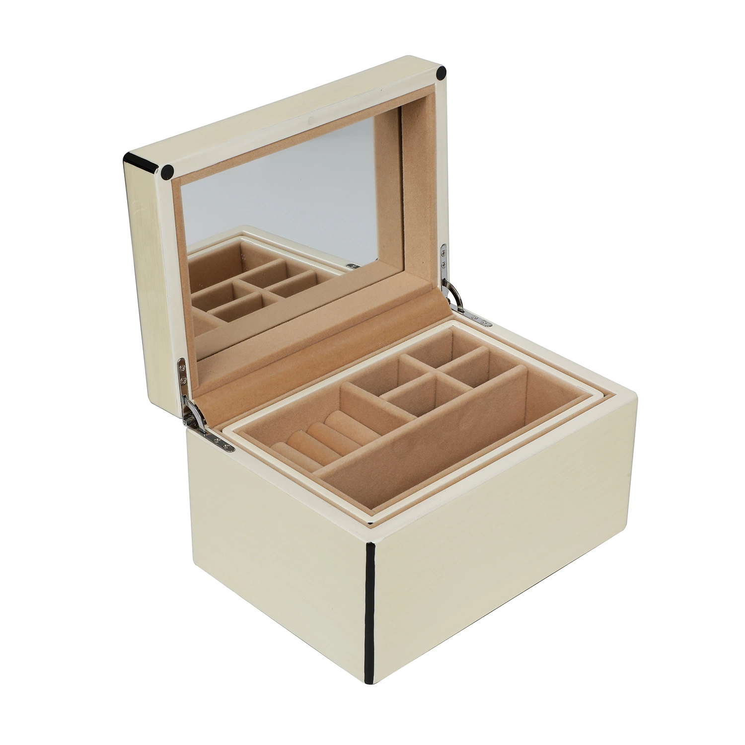 White High Gloss Finish Wooden Storage Packaging Wedding Gift Box