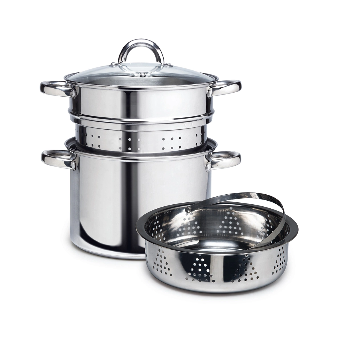 8qt Stainless Steel 4 PCS Pasta Pot with Strainer