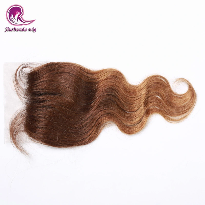 Top Lace Closure Swiss Lace Middle Part Brown Color