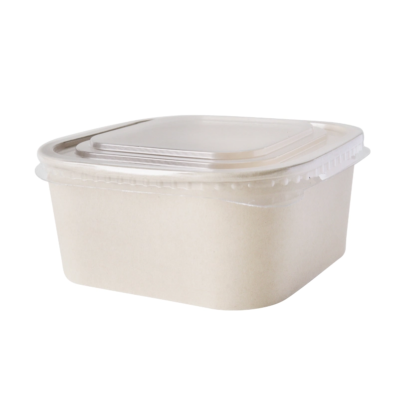 Eco Friendly Take Away China Anbao Rectangle Paper Bowl Disposable