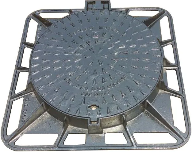 Cubierta de drenaje cuadrada de trinchera 840X840mm D400 personalizada Manhole de hierro dúctil Cubierta