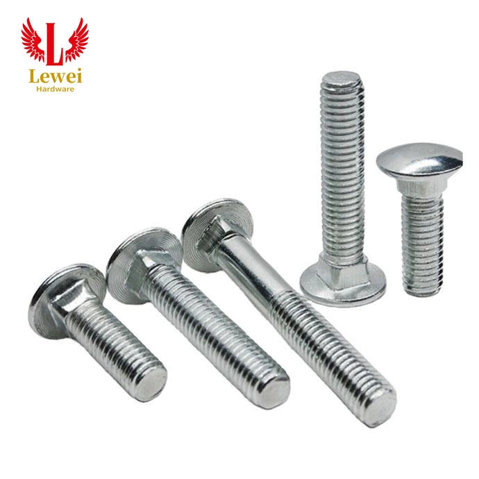 Hot Selling DIN 603 Stainless Steel Brass Left Hand Fine Thread Round Wafer Hex Head Carriage Bolts