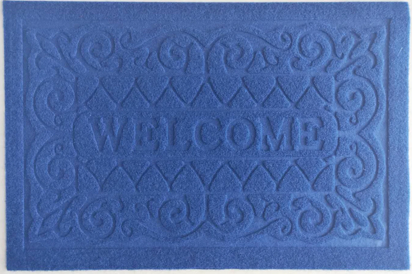 Hight Quality Hot Sell Anti Skid Flannel Ordinary PVC Embossed Door Mat