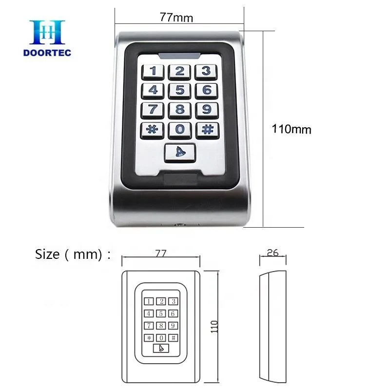 Turtech Ak05 à prova de água do sistema de Controle de Acesso do Teclado do Terminal Automático das Portas