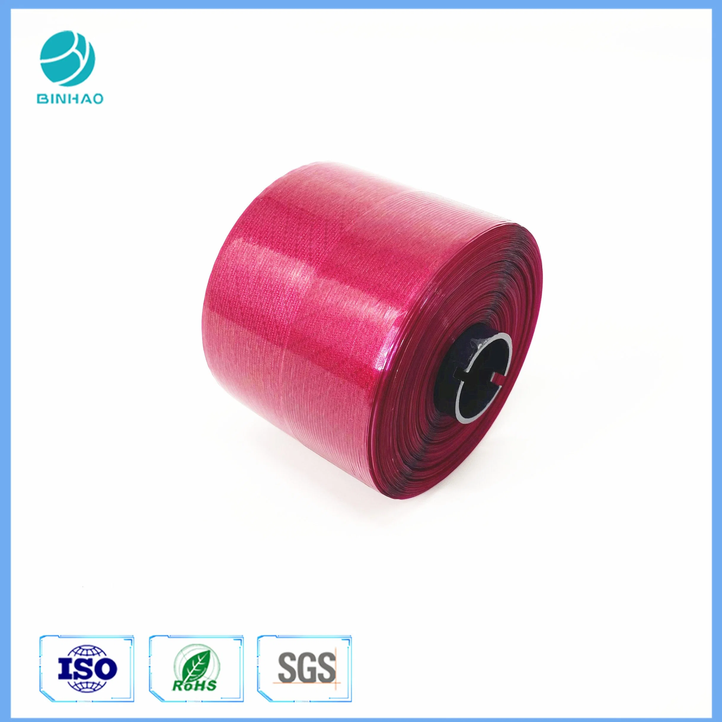 5000m Red Golden BOPP Material Tear Ribbon with Strong Uniform Adhesive