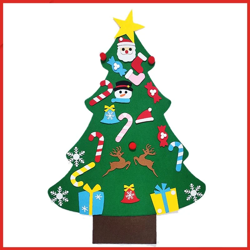 DIY Christmas Tree with 26 Detachable Ornaments Xmas Gifts for Kids Door Wall Hanging Decoration