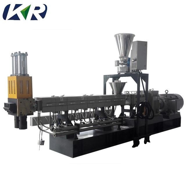 Plastic Glass Fiber Nylon Compounding Extruder Machine Price/PA+GF Plastic Twin Screw Extruder