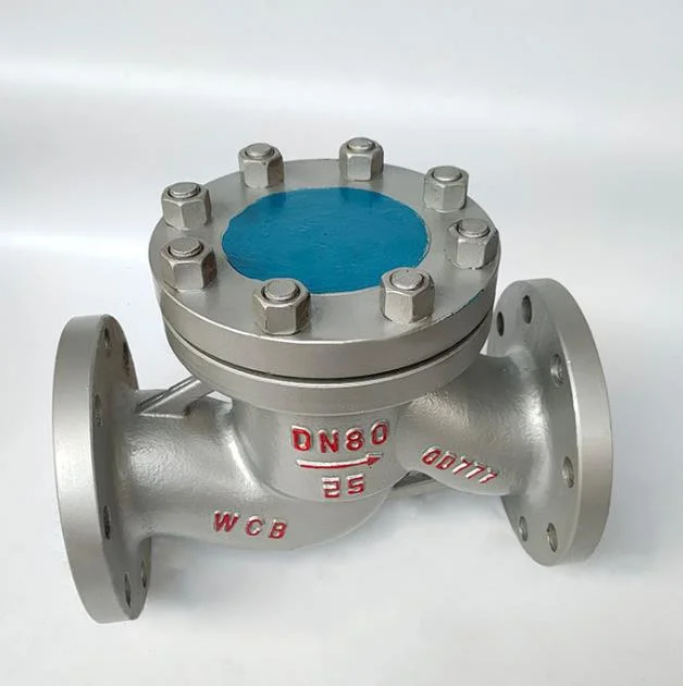 Fundición de acero de baja presión de la brida de Wcb ASTM A216 tapón elevador de la válvula de retención de no retorno 6 pulg.