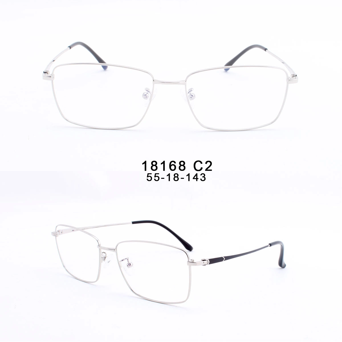 Promotional Stainless Steel Fashion Metal Optical Square Eyeglasses Frames