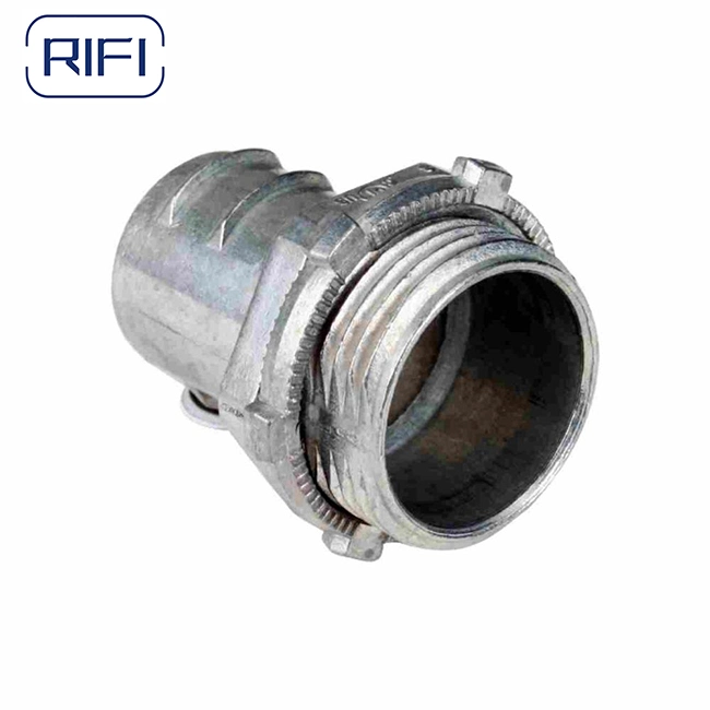 Galvanized Flexible Conduit Fittings Die Cast Zinc Flexible Conduit Screw in Connector