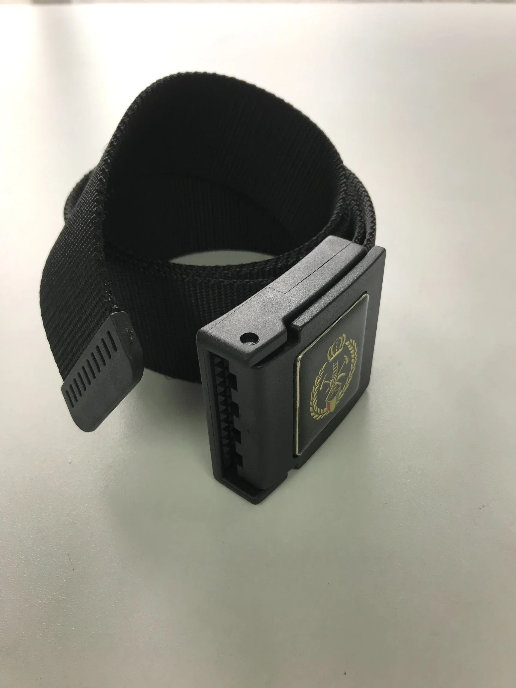 Men's Webbing Belt with Custom Plastic Buckle & Logo