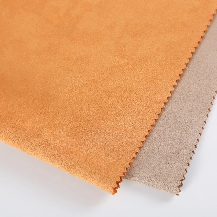 Orange Stretch Scuba Suede Cloth Fabric Knitting