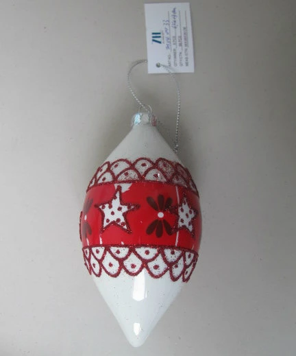 Hanging Christmas Glass Ball with Decal