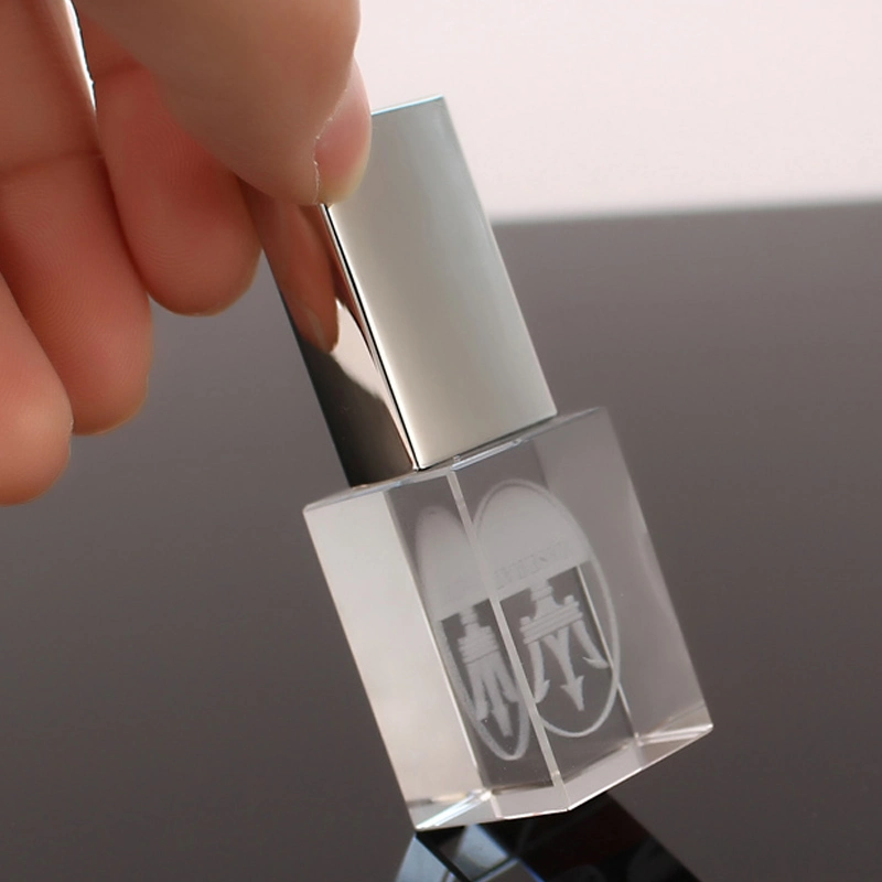 High quality/High cost performance Custom 3D Logo Crystal USB with LED Light Flash Memory USB Stick