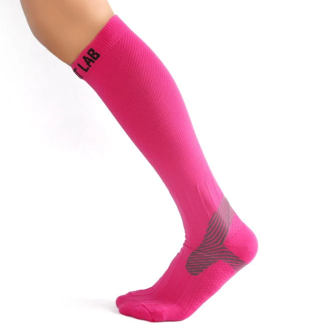 Pink Knee High Slimming Compression Socks with 20-30mmhg