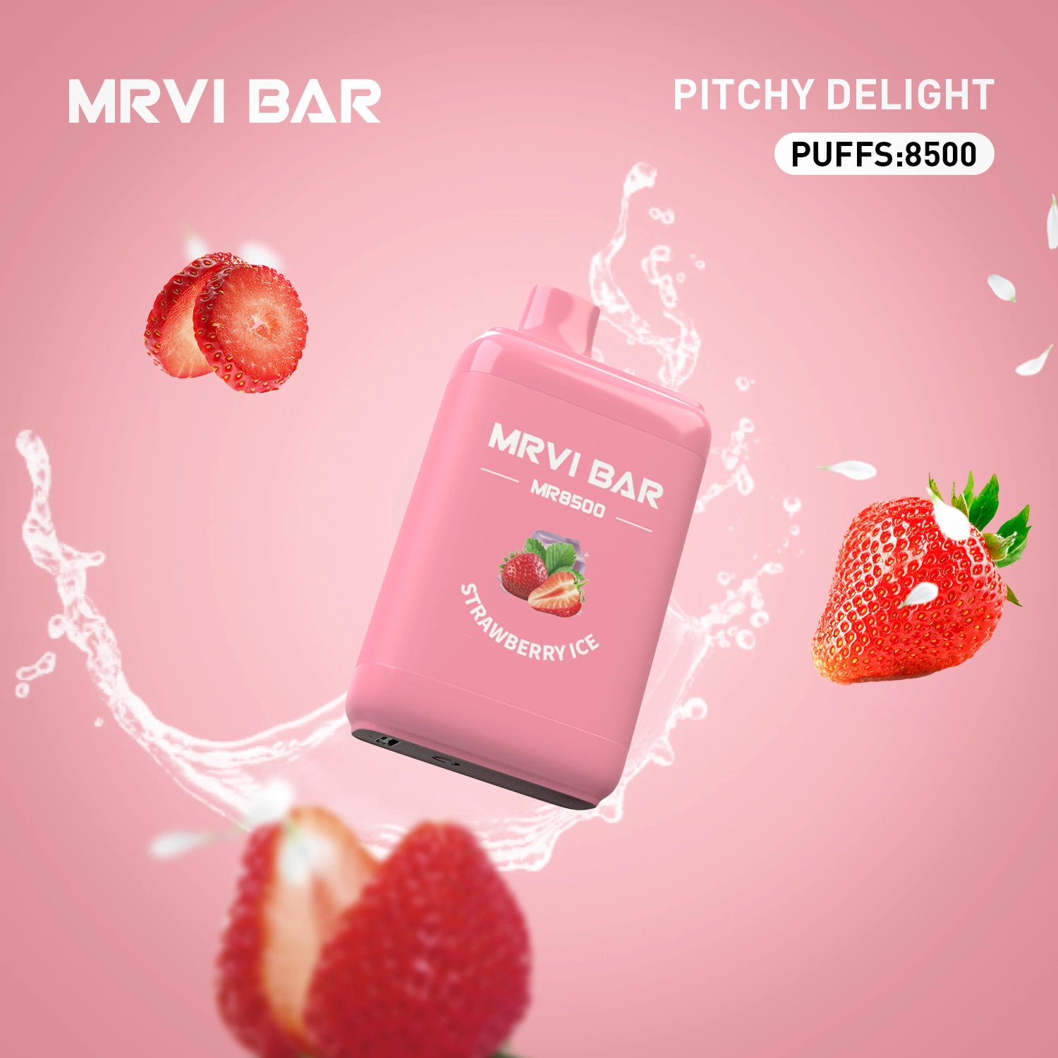 Original Mrvi Bar Disposable/Chargeable Vape 8500 Puff Electronic Cigarettes Rechargeable Battery 0% 2% 3% 5% Mesh Coil