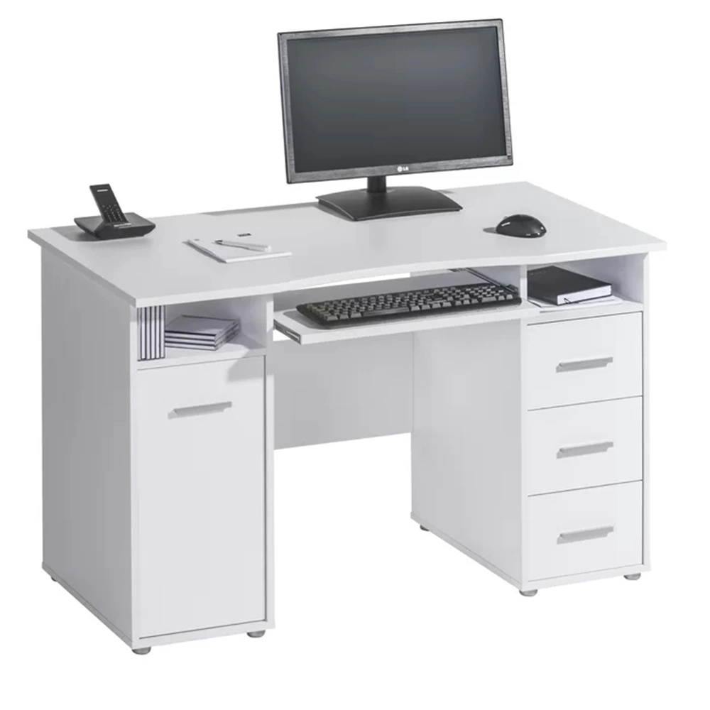 Single Home Bedroom Furniture with Drawer Keyboard Shelf Student Desk