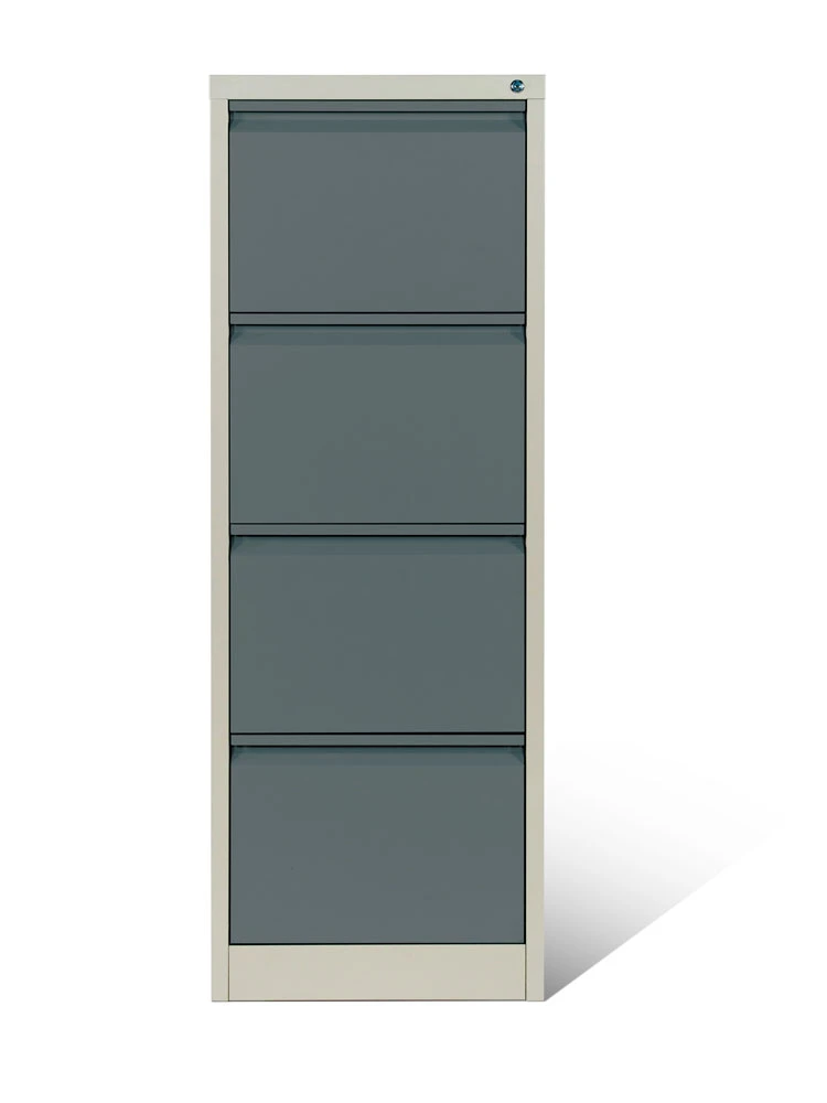 4 درج خزانة حفظ الفولاذ مع آلية القفل المركزي لـ مجلدات بحجم A4/FC أثاث خزانة درج الملفات المعدنية Office