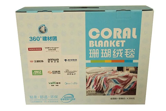 Custom Blanket Packaging Color Box Head Rest Neck Rest Waist Rest Packaging Box with Handle