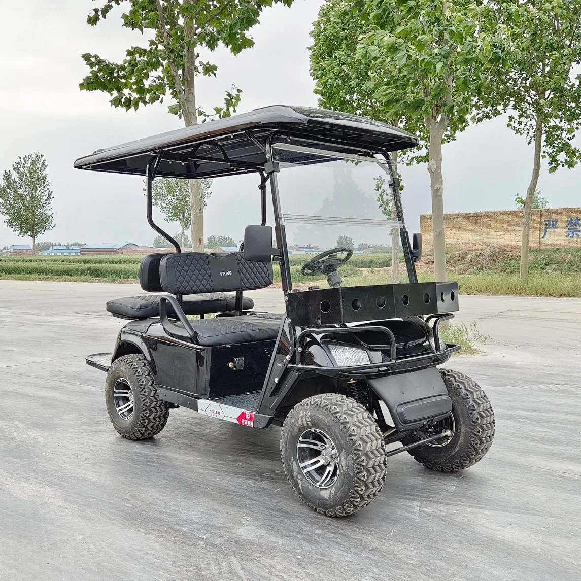 Carrito de Golf Negro eléctrico de 4 asientos para Servicio de habitación de Hotel