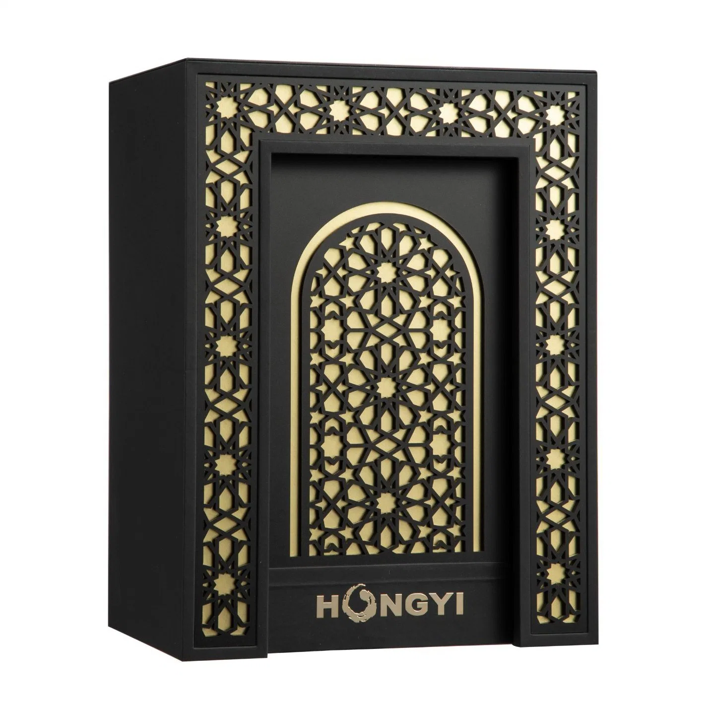 OEM Design Logo Printing Plastic Acrylic Gold Black Perfume Gift Box