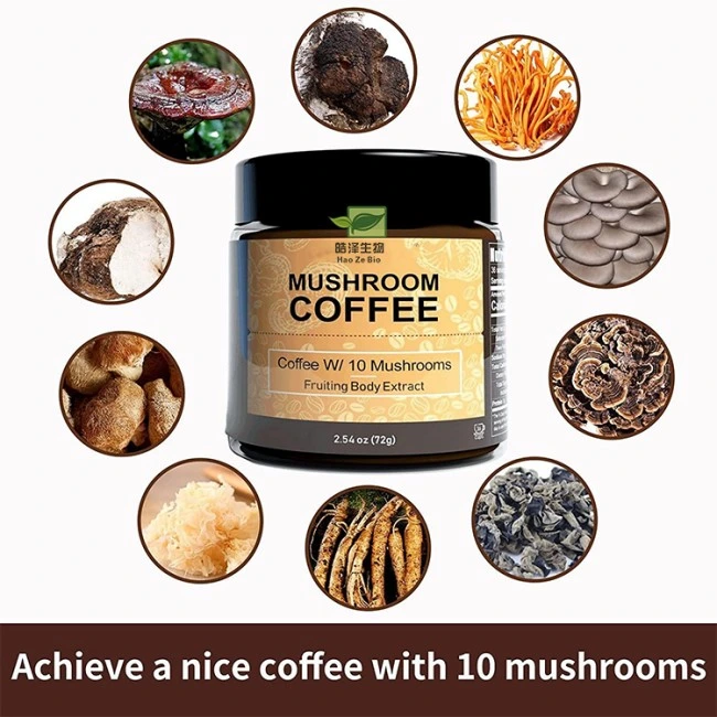 Blend Mushroom Powder OEM Private Label 10 Kinds of Mix Organic Mushroom Extract Powder