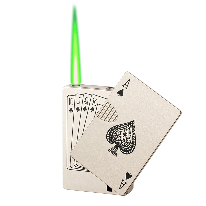 Creative Nueva y única Inspección de divisas Poker ligero Metal Inflatable Más ligero a prueba de viento