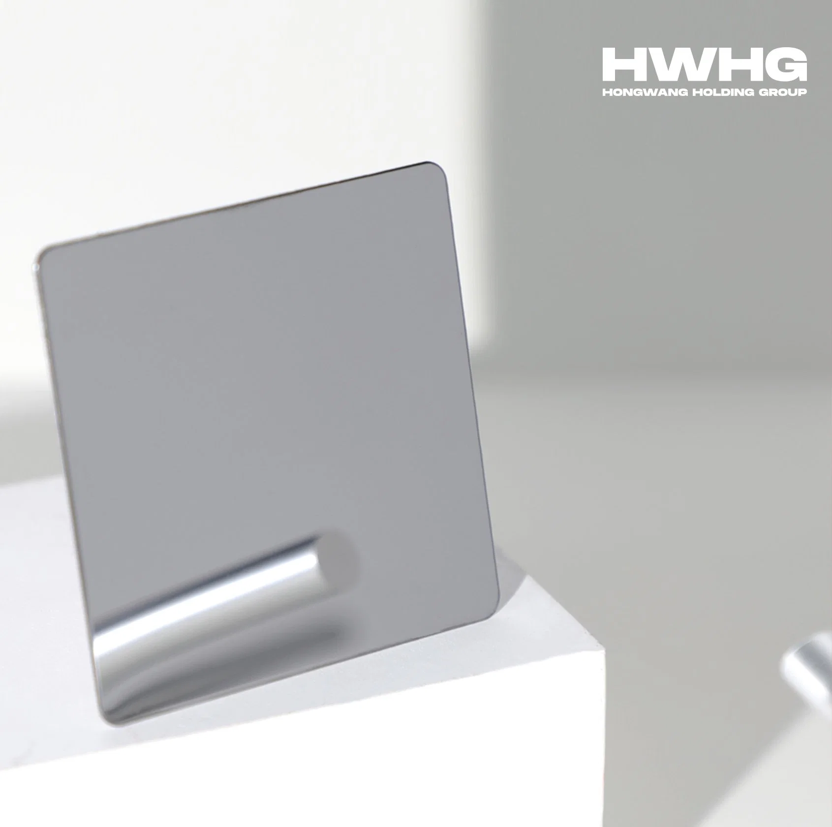 Hongwang Fabricante en Stock 8K acabado espejo Acero inoxidable gris Hoja preparada para enviar 201 304 316 430 para decoración Ascensor de la puerta