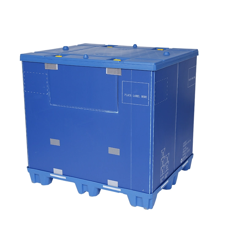 Easy-Folding Customized Sturdy Plastic Pallet Container Industrial Use