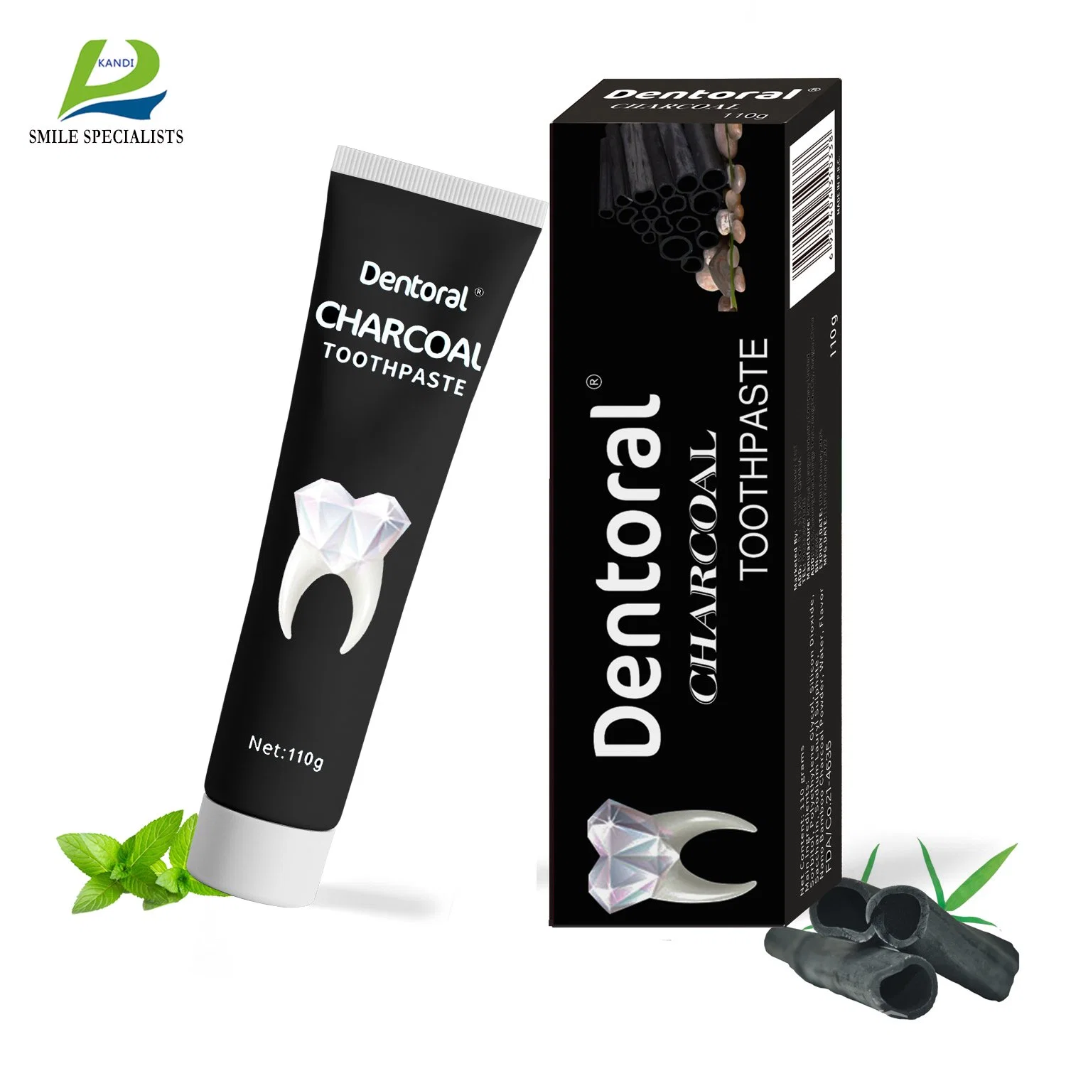 Dentoral Teeth Whitening Dental Care 110g Bamboo Charcoal Toothpaste