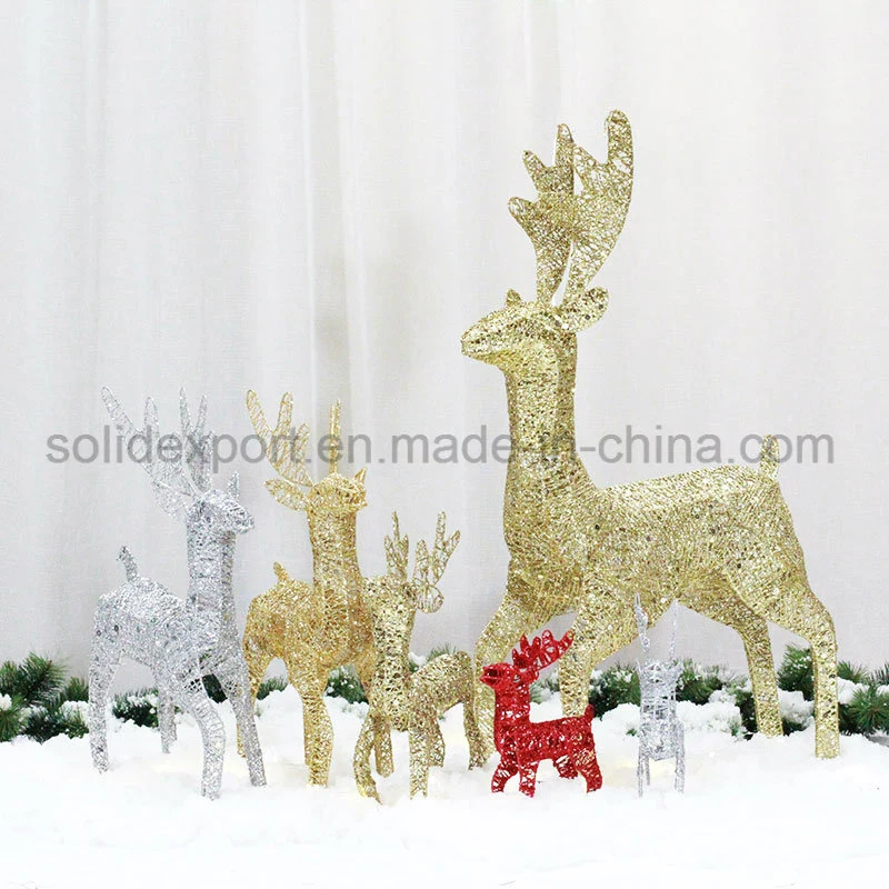 Iron Deer Display Christmas Decoration for Shop Window Shop Mall