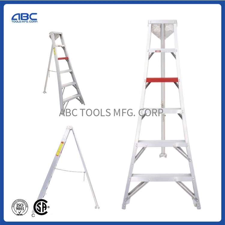 Heavy Duty Adjustable 1A Type Orchard Aluminum Tripod Ladder for Fruit Picking