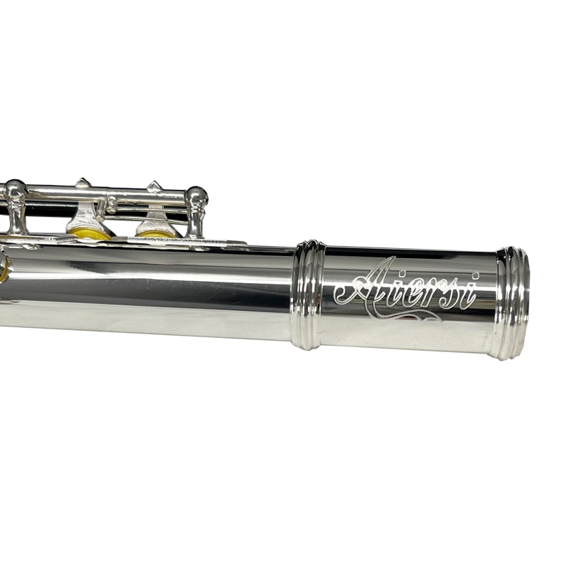 Glory Closed Hole C Flute with Case Joint Grease and Gloves Silver