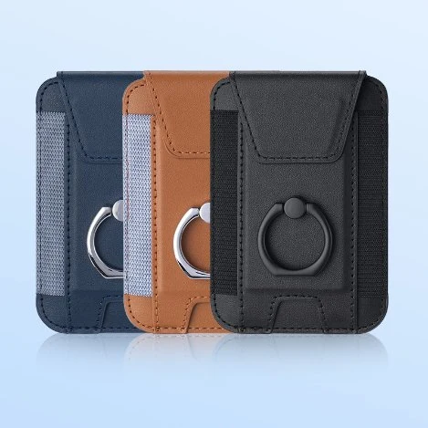 Phone Card Holder with Ring Grip for Back of Magnetic Pocket Wallet