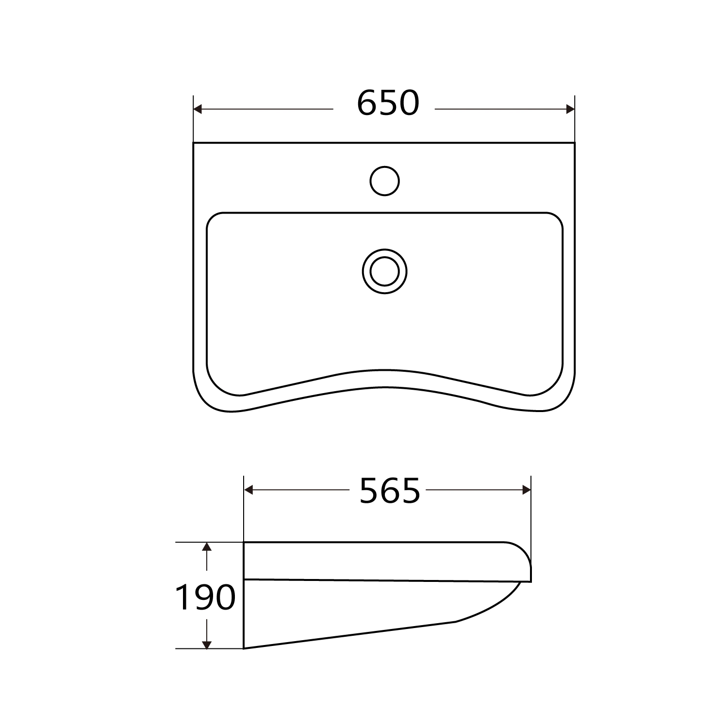 Compact Design High quality/High cost performance Rectangle Ada Compliant Ceramic Wheelchair Accessible Bathroom Sink Glossy White Wall Mount Handicapped Washing Sink