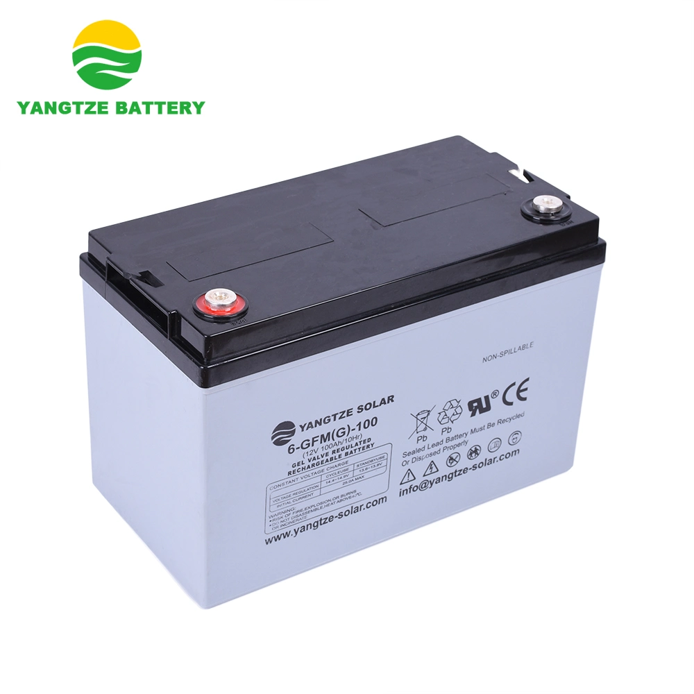 Yangtze Free Maintenance VRLA AGM 12V 100ah Storage Battery Pack for Solar UPS and Telecom