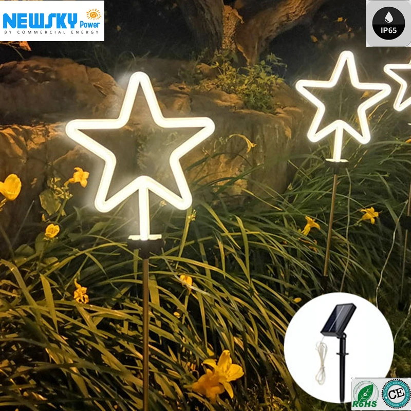 LED Outdoor Garden Lawn Neon Customer Make Christmas Festival Decoration Solar Lamp