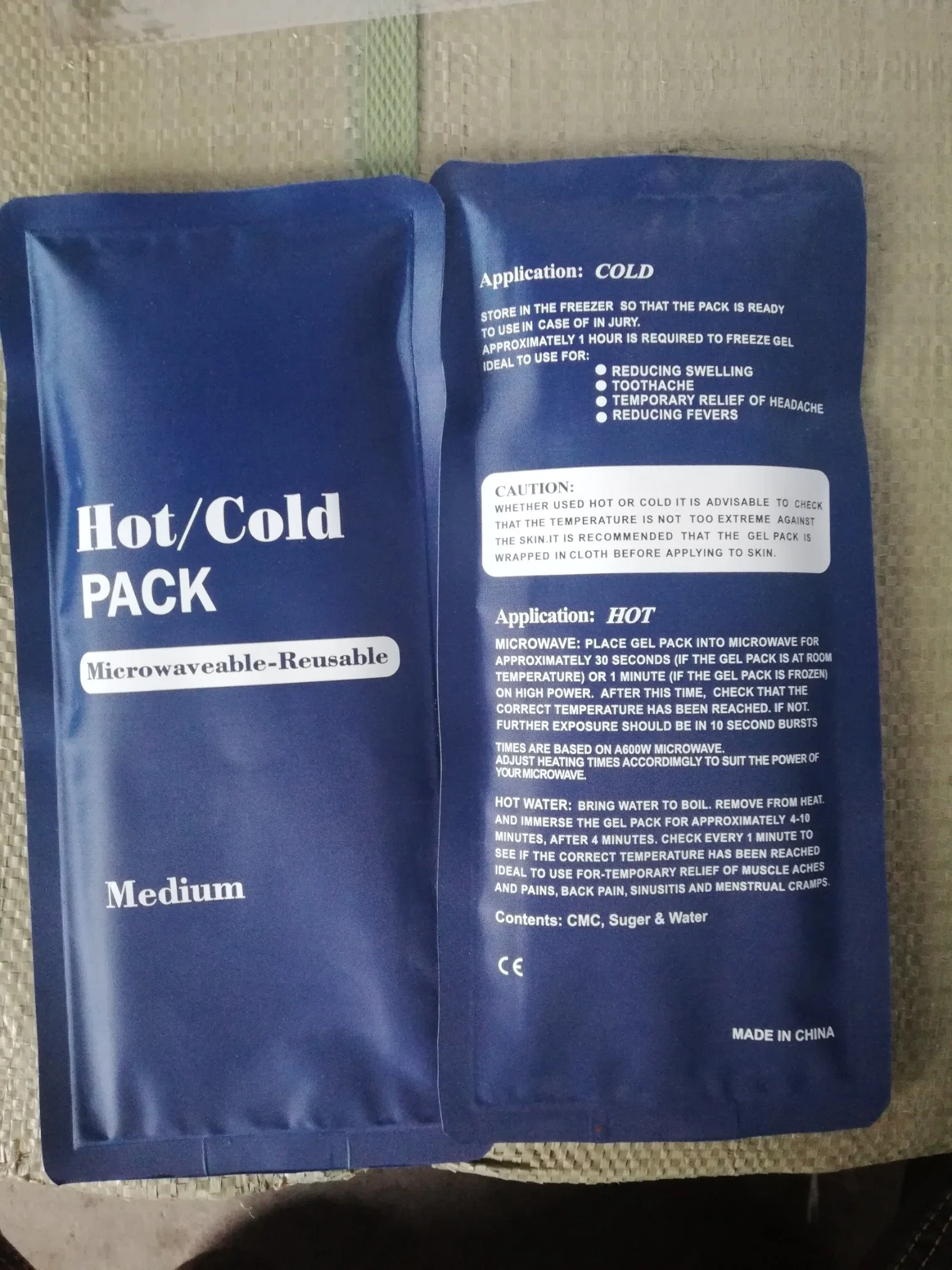 Body Pain Relief Low Temperature Cooling Gel Ice Pack 23X13cm 250g