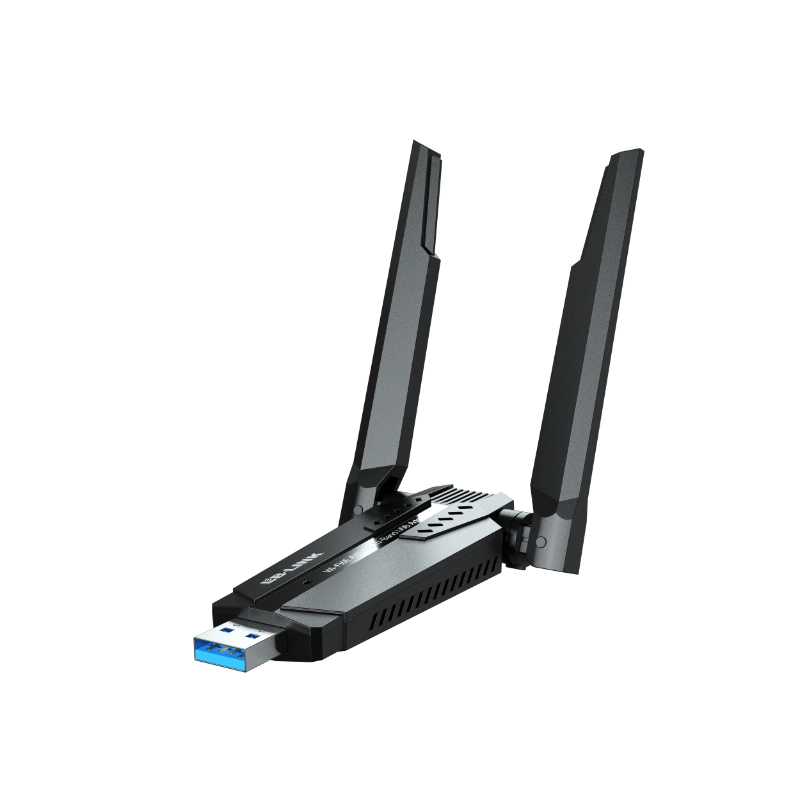 LB-LINK BL-WTN5400E 5400M Wi-Fi 6E Tri-Band USB Adapter 574Mbps on 2.4GHz, 2400Mbps on 5Ghz, 2400Mbps on 6Ghz