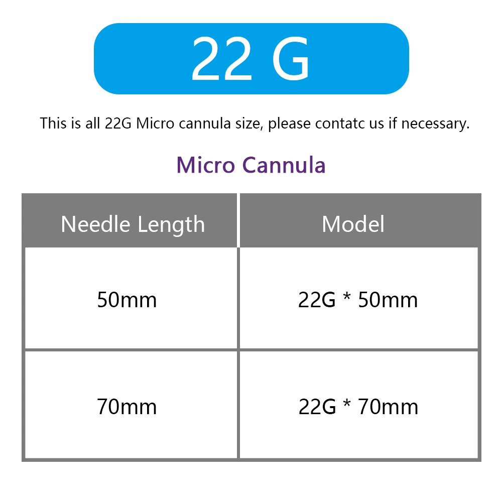 Injection Hypodermic Needles Micro Cannula 22g 70mm